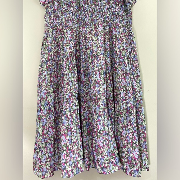 NWT Lauren Ralph Lauren Women's Size 22W Multicolor Floral Crinkled Cotton Dress - Picture 9 of 14
